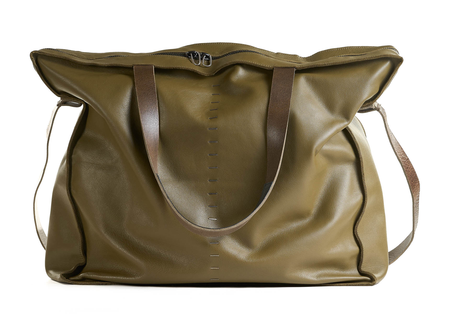 daniele basta leather and silver bags - FRONT